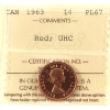 Image 1 : 1-cent 1963 ICCS PL67 Red UHC