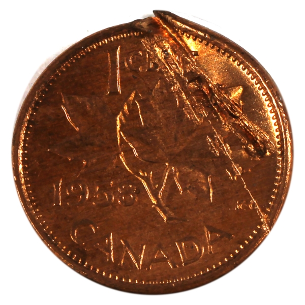 1-cent 1958 Flip Strike Error ICCS Return