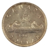 Image 2 : Silver $1 1947 Maple Leaf; Dbl HP CCCS MS60