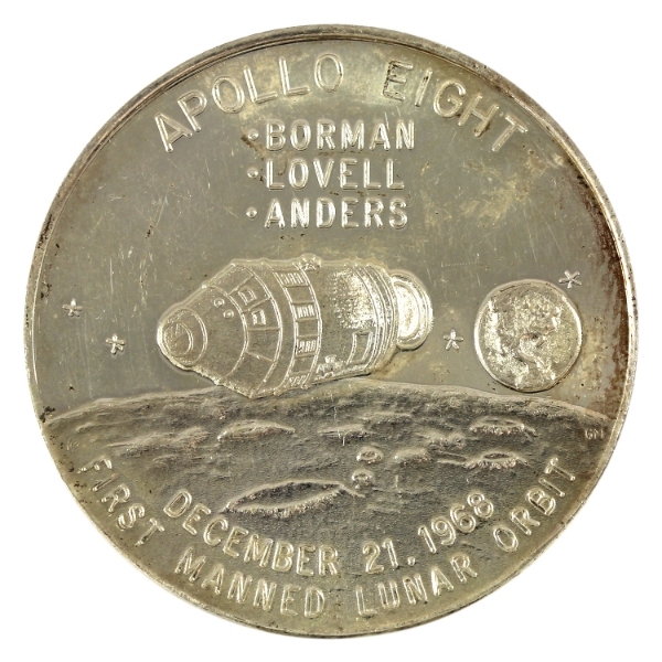1.395oz 1968 Apollo Eight First Manned Lunar Orbit .999 Fine Silver Round (Tax Exempt)