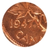 Image 4 : 1-cent 1947 Maple Leaf Blunt 7 ICCS MS65 Red