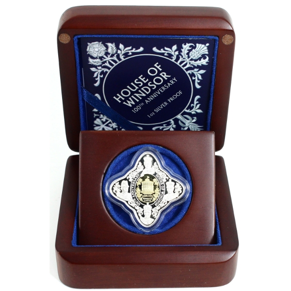 Tokelau Silver 2017 $1 House of Windsor 100th Anniversary 1oz .999 Silver Proof (Tax Exempt)