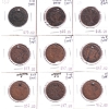 Image 1 : USA 1-cent 1845-1856 G-VG to VF. 9pcs.