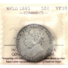 Image 1 : Newfoundland 50-cent 1885 ICCS VF30