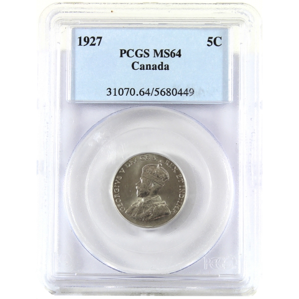 5-cent 1927 PCGS MS64