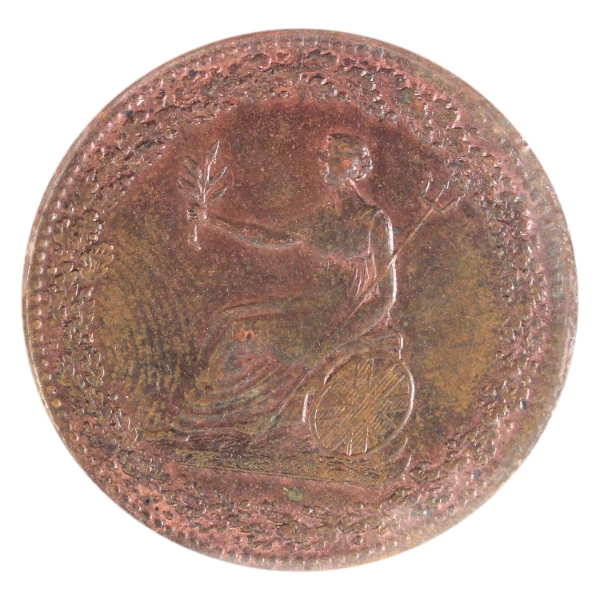 BR-994, CH-LC-54D2 1815 Lower Canada Spread Eagle, Clockwise Wreath UNC+