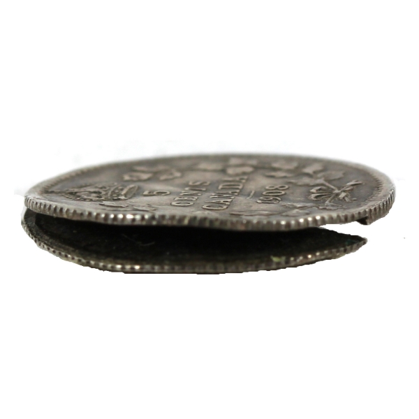 ERROR 5-cent 1908 Large 8 Split Planchet 