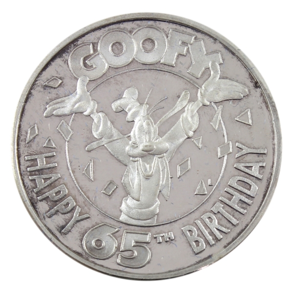 1oz Liberty Mint 1997 Disney's 65th Ann. Goofy .999 Silver *RARE* (Tax Exempt)