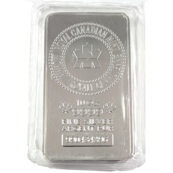 10oz RCM .9999 Fine Silver Bar (Tax Exempt)