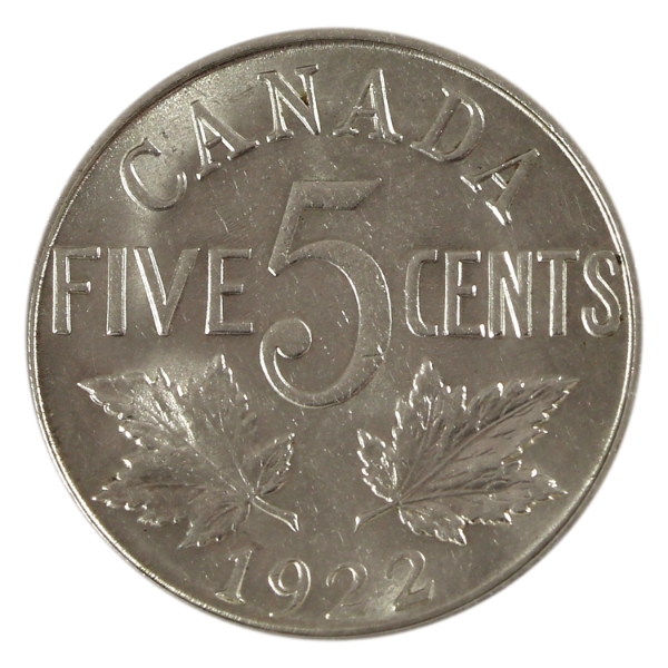5-cent 1922 Near Rim UNC+