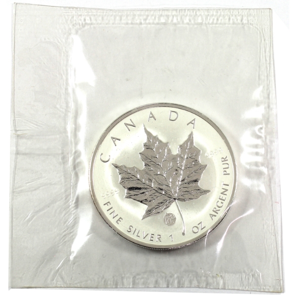1oz 2007 $5 Silver Maple Leaf .9999 Fine Silver Coin w/ F12 Privy (Tax Exempt)