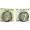 Image 1 : Silver $1 1966 Large Beads & 1967 ICCS MS64. 2pcs