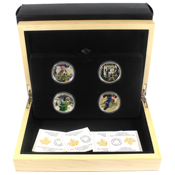 2016 $15 National Heroes 4-coin Set w/ Deluxe Box (Tax Exempt)