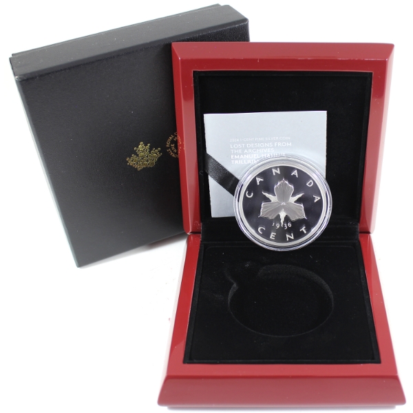 2024 1-cent Lost Designs from the Archives - Emanuel Hahn's Trillium 2oz .9999 Fine Silver Coin