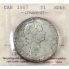 Image 1 : Silver $1 1967 ICCS MS65