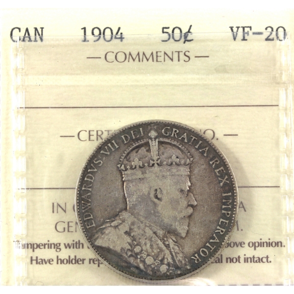 50-cent 1904 ICCS VF20