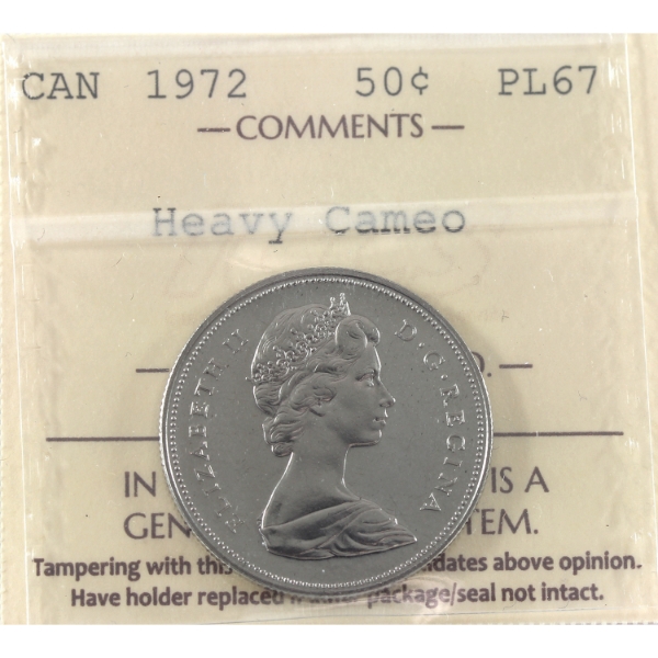 50-cent 1972 ICCS PL67 Heavy Cameo
