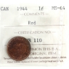 Image 1 : 1-cent 1944 ICCS MS64 Red 