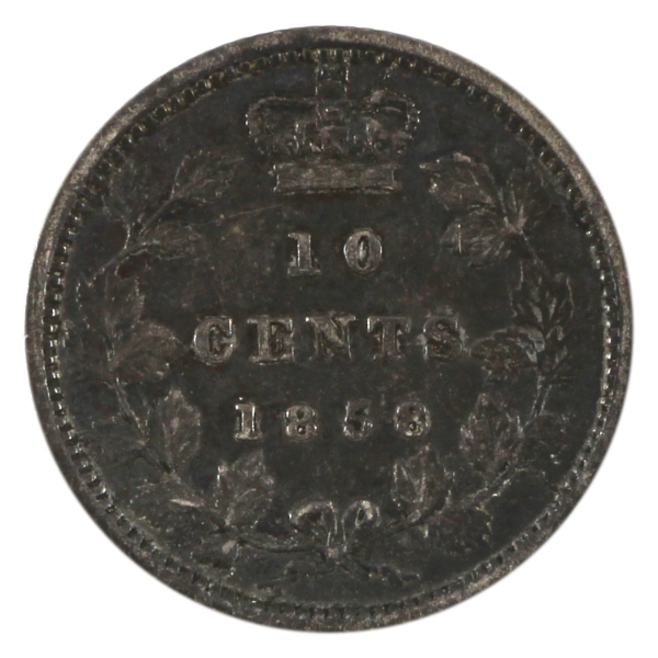 10-cent 1858 F-VF