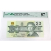 Image 1 : BC-58d-i 1991 $20 PMG Superb GEM UNC67 EPQ Knight-Dodge SN: AWY1012835