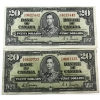 Image 1 : BC-25b & BC-25c 1937 $20 VF. 2pcs.