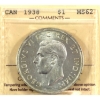 Image 1 : Silver $1 1938 ICCS MS62