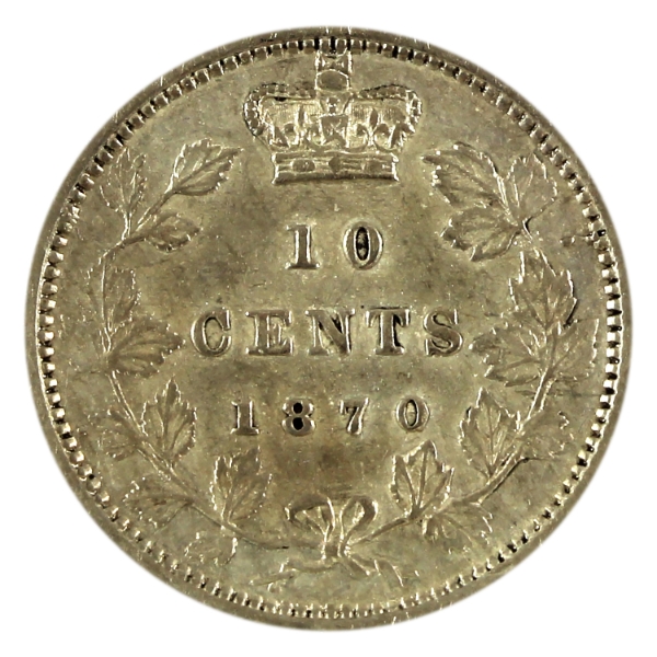 10-cent 1870 Wide 0 VF-EF