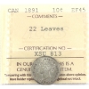 Image 1 : 10-cent 1891 22 Leaves ICCS EF45