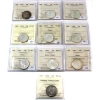 Image 1 : 25-cent 1955-1968 ICCS MS63 to PL66. 10pcs. 