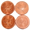 Image 2 : 4x 1oz Assorted Guns .999 Fine Copper Rounds. 4pcs