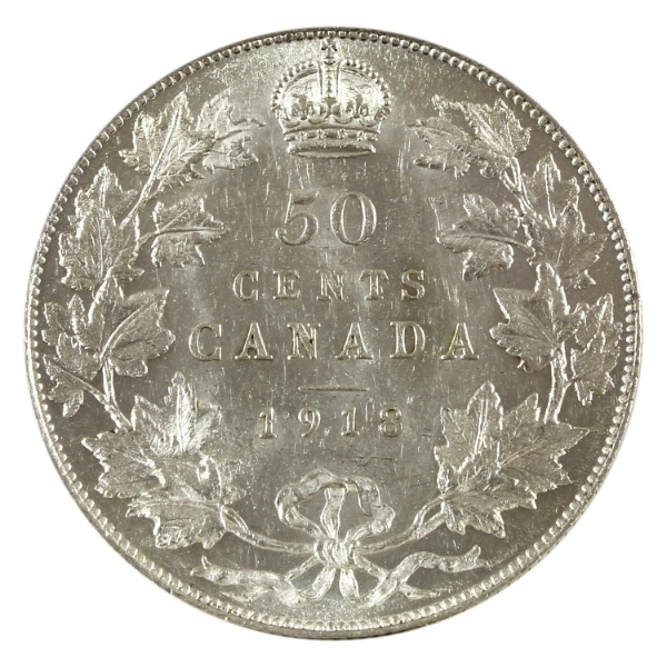 50-cent 1918 AU-UNC