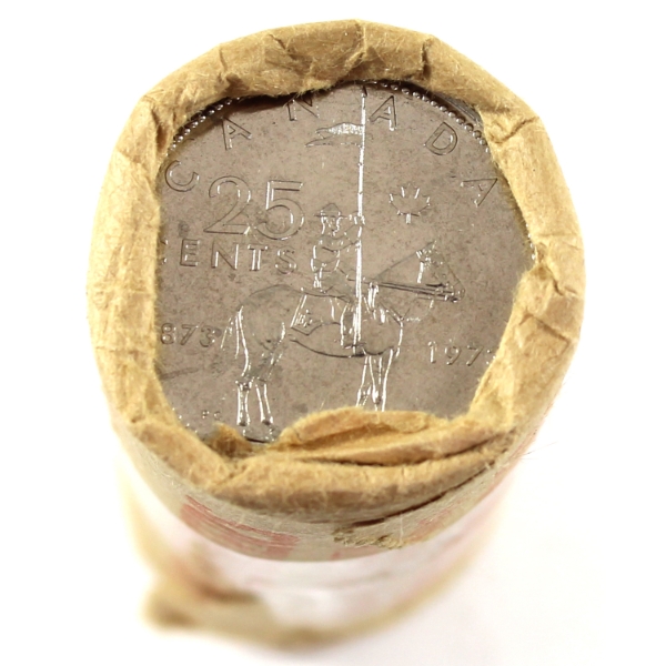 1973 25-cent Commemorative RCMP Original Roll of 25pcs