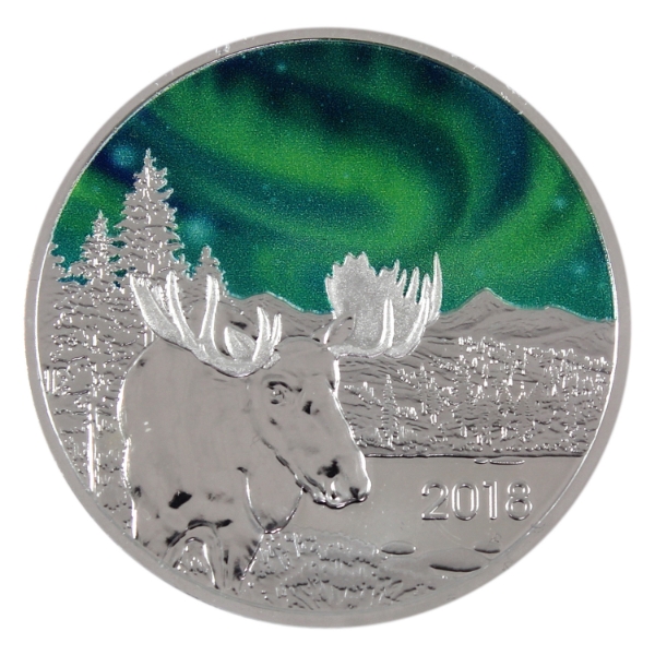 1oz TD 2018 Northern Lights .9999 Fine Silver Round (Tax Exempt)