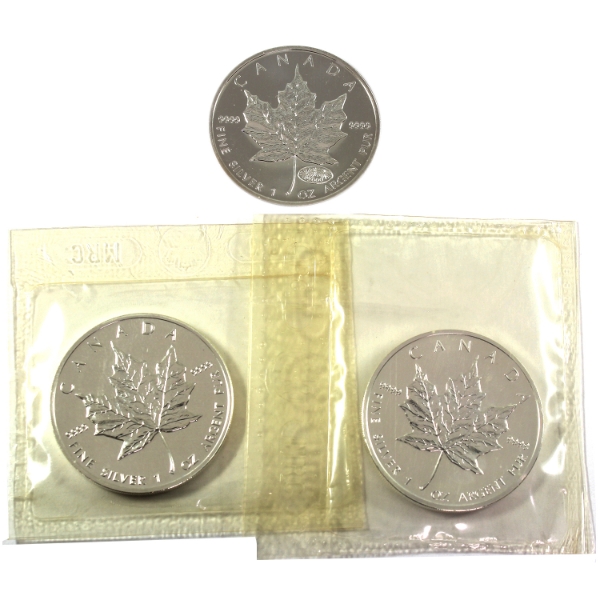 3x 1oz 2000, 2001 & 2004 $5 SML .9999 Fine Silver Coins. 3pcs (Tax Exempt)