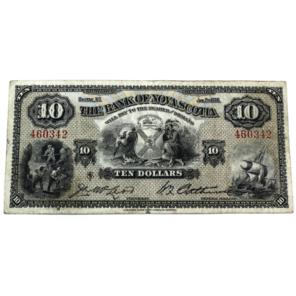 550-36-04 1935 $10 The Bank of Nova Scotia F-VF SN: 460342