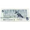 Image 1 : RADAR BC-56c-N1-ii 1986 $5 2-digit RADAR Circ. Bonin-Thiessen SN:GPG8838388