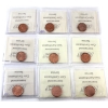Image 2 : 1-cent 1990, 1991, 1992, 1993, 1994, 1995, 1997, 1998 & 1999 ICCS MS65 Red. 9pcs.