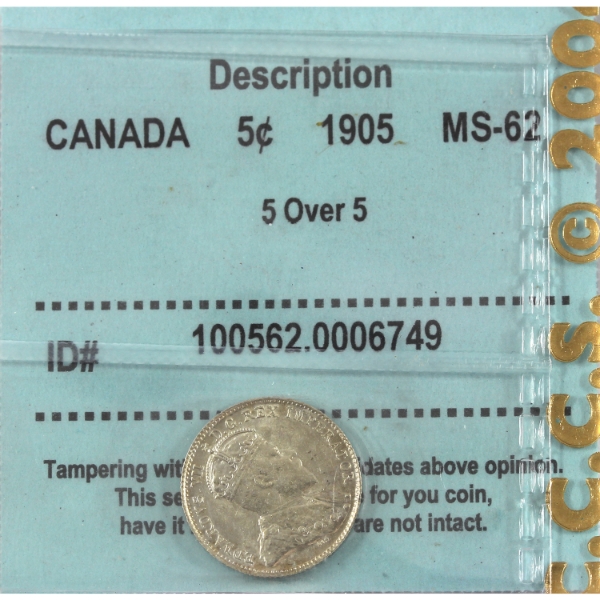 5-cent 1905 5/5 CCCS MS62