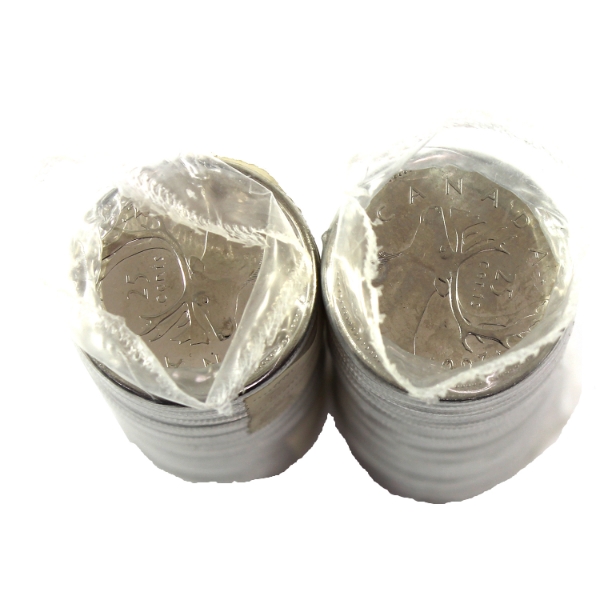 2x 25-cent 2001P & 2001 No P Original Rolls of 40pcs. 2 Rolls.