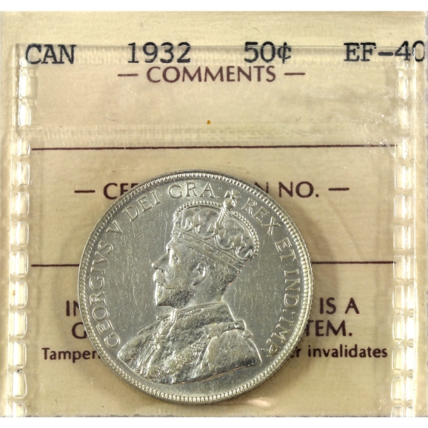50-cent 1932 ICCS EF40