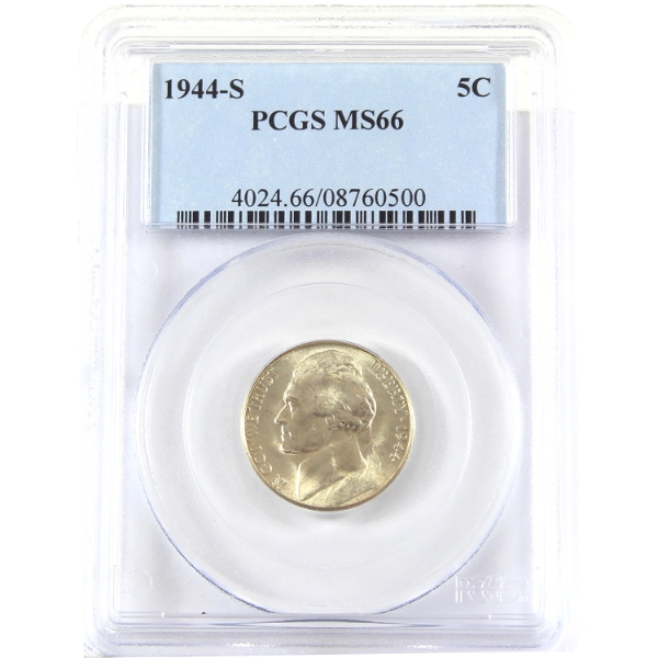 USA 1944S Jefferson Nickel PCGS MS66