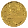 Image 1 : 2010 Gold 25-cent Caribou 0.5g .9999 Fine Gold Coin (Tax Exempt)