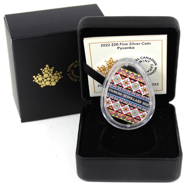 2022 $20 Pysanka Fine Silver Coin (Tax Exempt)
