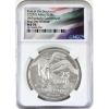 Image 1 : South Africa 2020 25 Rand Rise of the Dinosaurs Archosauria-Coelophysis NGC MS70 1oz .999 Silver