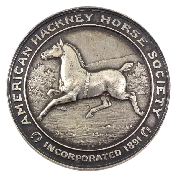 USA 1899 American Hackney Horse Society Ottawa Horse Show Medal 59.46g-Sterling Silver, 64mm