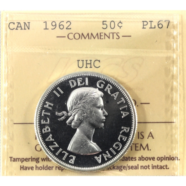 50-cent 1962 ICCS PL67 Ultra Heavy Cameo
