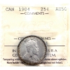 25-cent 1904 ICCS AU50