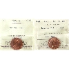 Image 1 : 1-cent 1965 Type 1 (SB P5) & Type 3 (LB B5) ICCS MS66 Red. 2pcs.