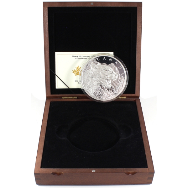2015 $125 Growling Cougar 1/2 Kilo .9999 Fine Silver (Tax Exempt)