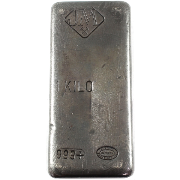 Kilo Johnson Matthey Canada .999+ Silver Bar. Mintage of <50! (Tax Exempt)